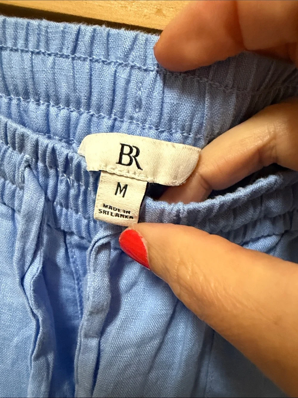 Banana Republic Light Blue Wide-Leg Linen Pants Size M